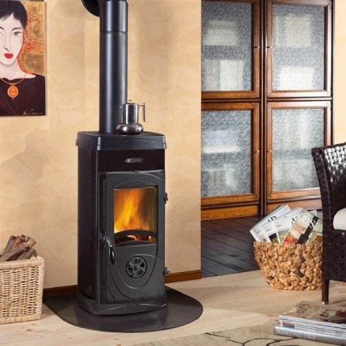 La Nordica Super Junior Kaminofen 5 kW – Schwarz – Wohnraumansicht