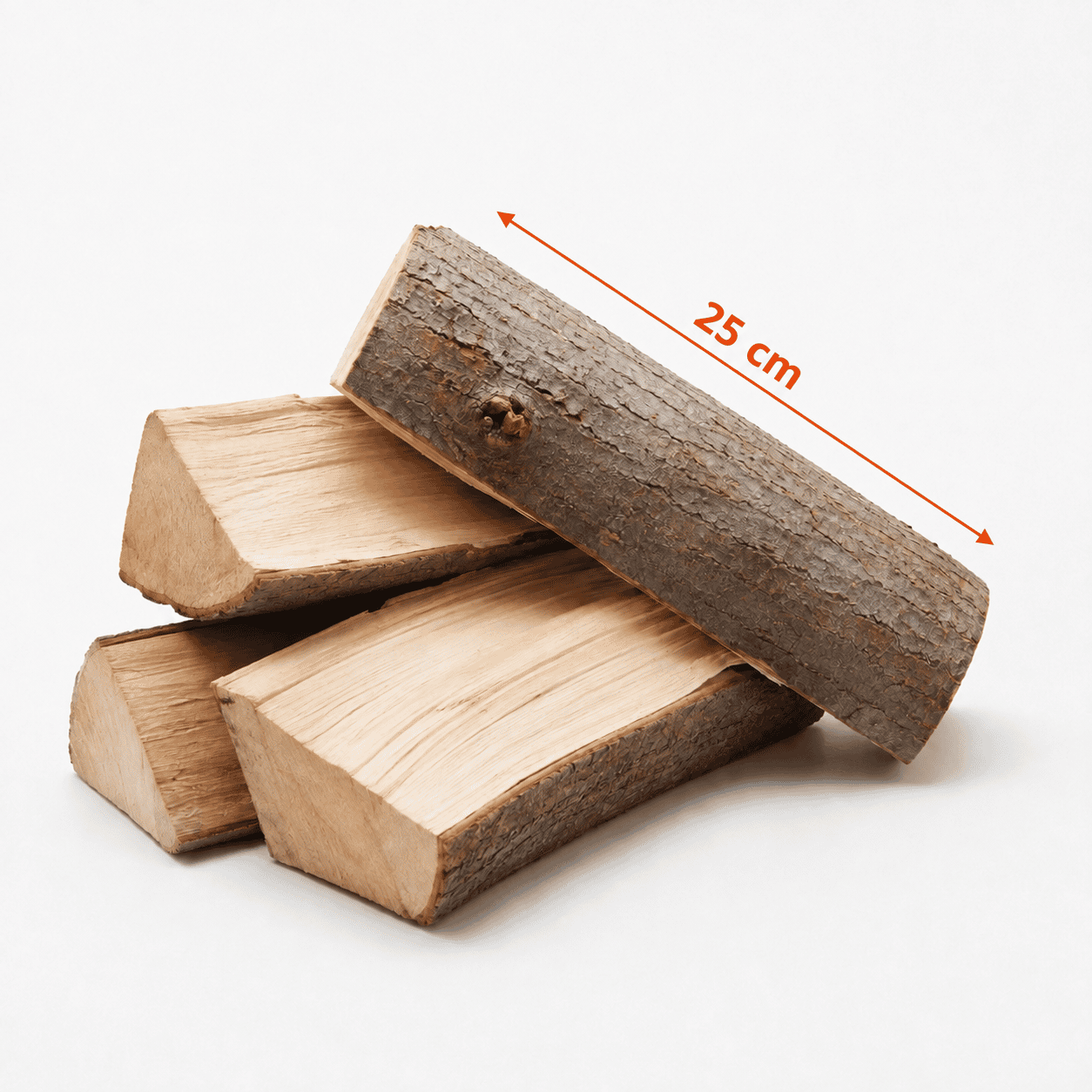 Kaminholz Buche, kammergetrocknet, 25 cm Scheitlänge – 1 RM – Produktansicht 1