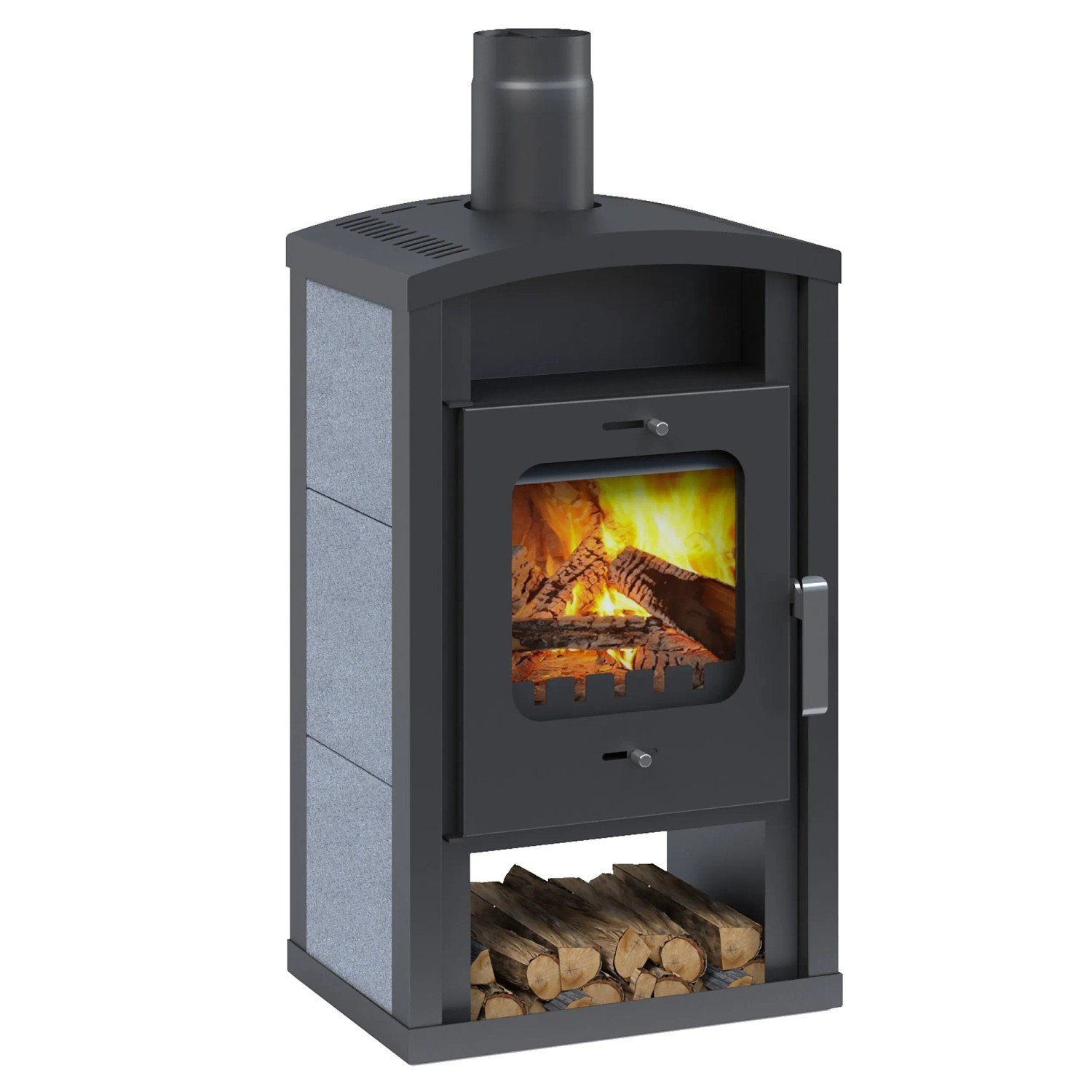 Accente Umea 4.0 GTS Kaminofen Granit Grau 6 kW – Image 4