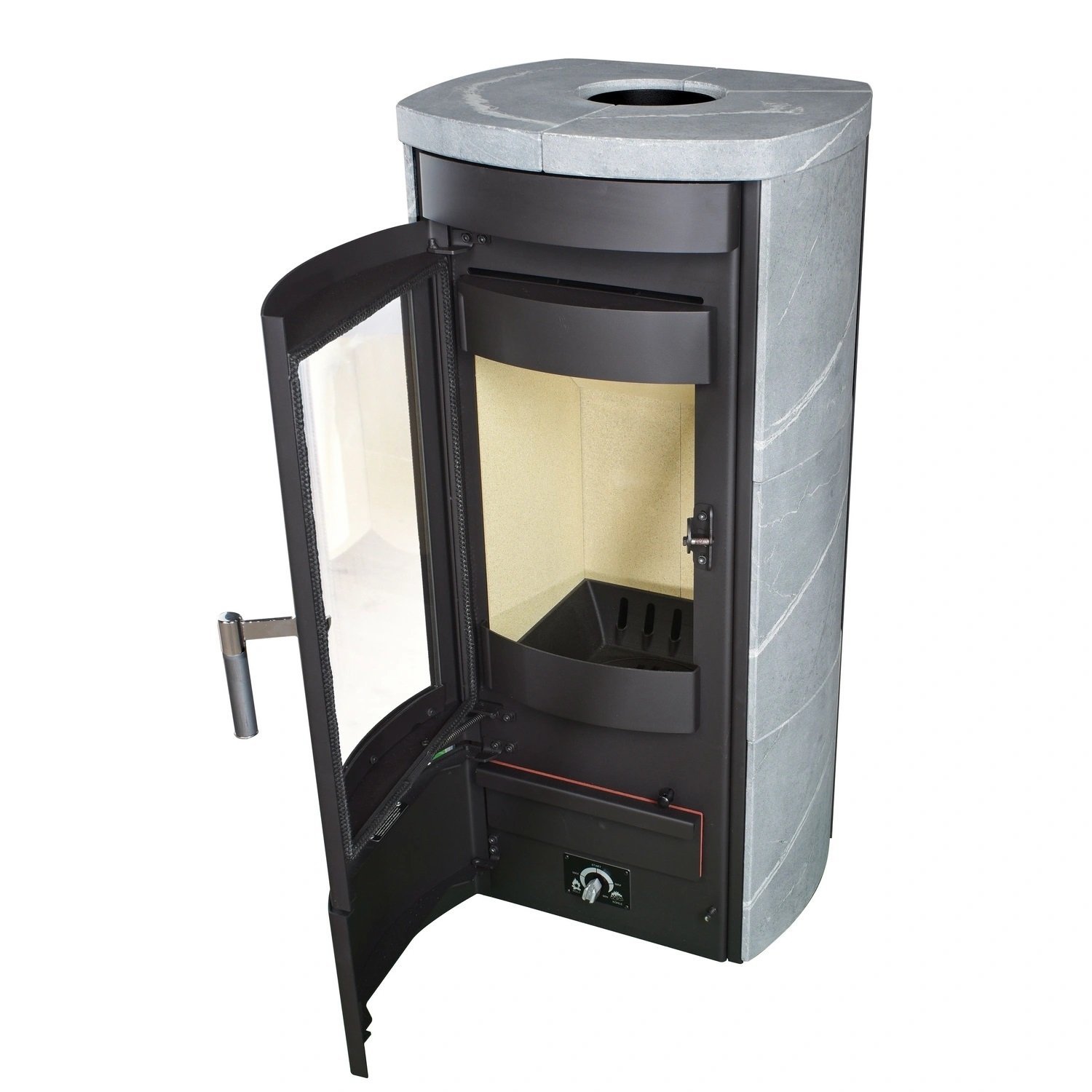 Hark Dauerbrand-Kaminofen Tiamo EX Schwarz Naturstein Grau 6 kW – Image 5