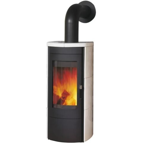 Hark Dauerbrand-Kaminofen Tiamo EX Schwarz Keramik Cremeweiß 6 kW