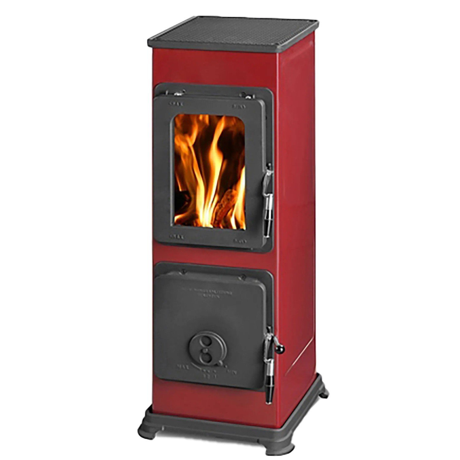 Thorma Bozen AT Dauerbrandofen 5,5 kW – Emaille Rot – Image 5